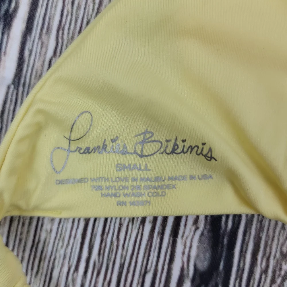 Frankie's Bikinis Yellow Mimi Bikini Top